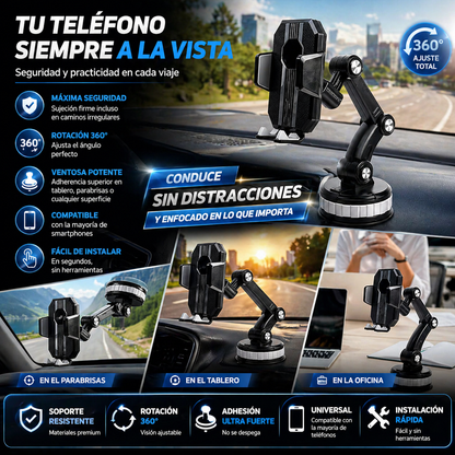 Soporte Celular 360° para Auto y cualquier superficie