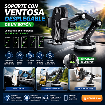 Soporte Celular 360° para Auto y cualquier superficie