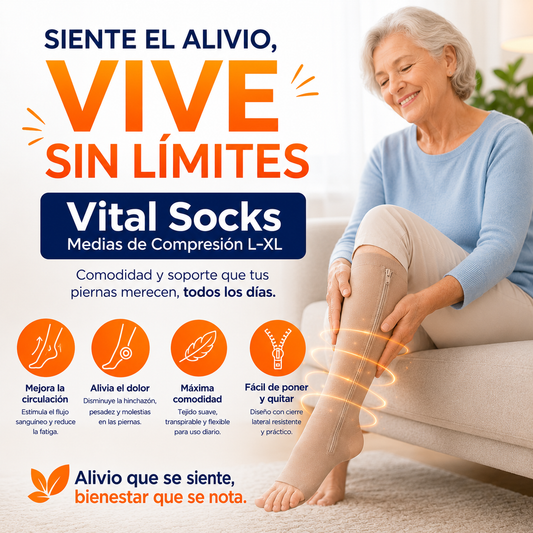 Vital Socks Medias de Compresión L–XL