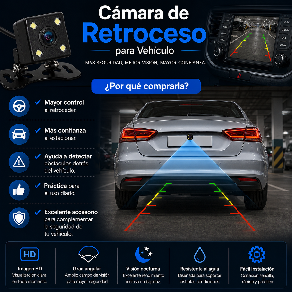Cámara de Retroceso para Vehículo