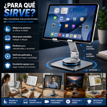 Soporte Ajustable para iPad y Tablet