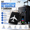 Set Tag Identificador Equipaje Y Candado