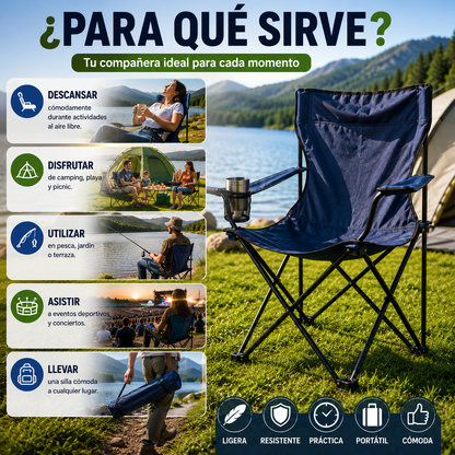 Silla de Camping Plegable Premium