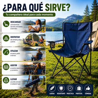 Silla de Camping Plegable Premium