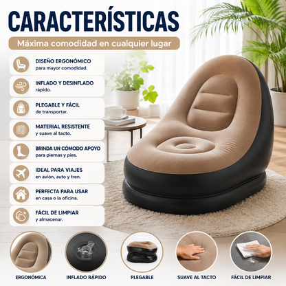 SILLA INFLABLE REPOSA PIES