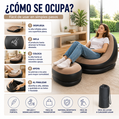 SILLA INFLABLE REPOSA PIES