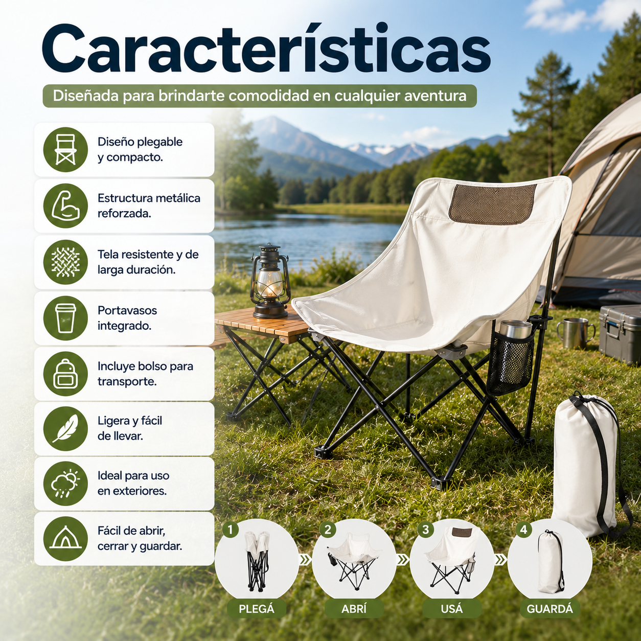 Silla Plegable De Exterior Camping