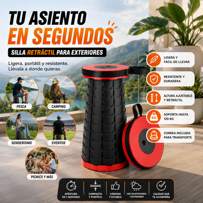 Silla retráctil para exteriores