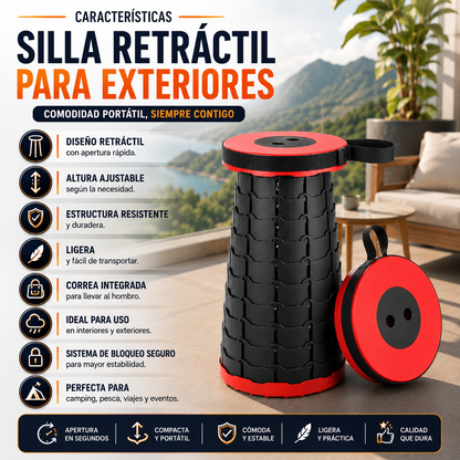 Silla retráctil para exteriores