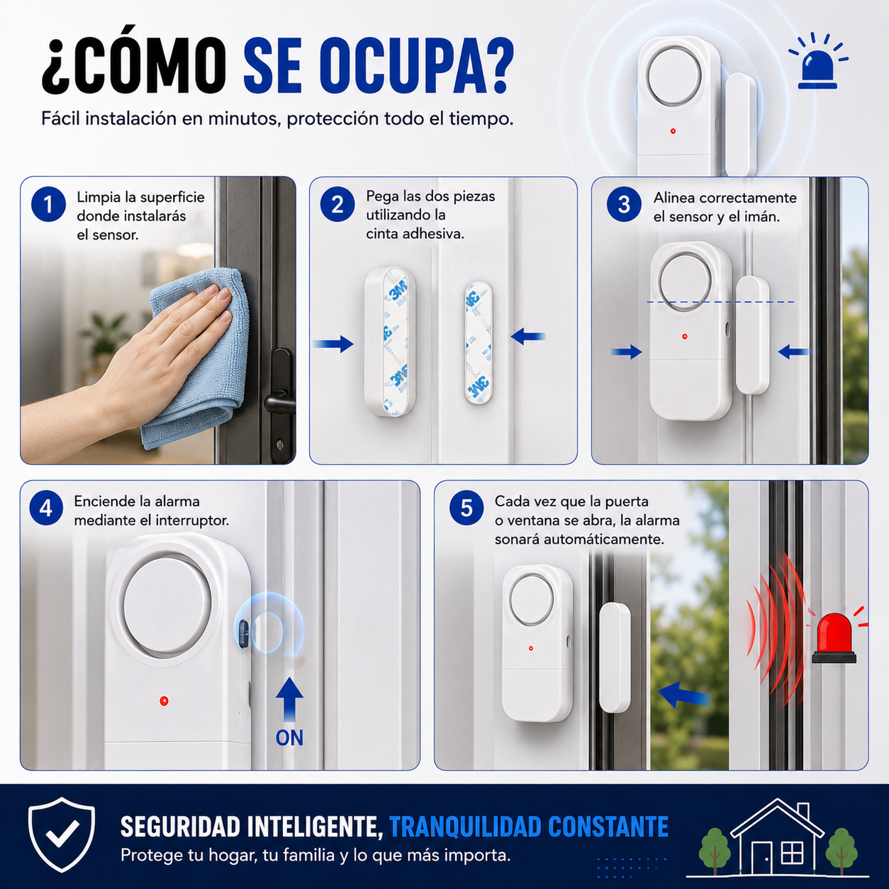 Alarma Sensor Magnético para Puertas
