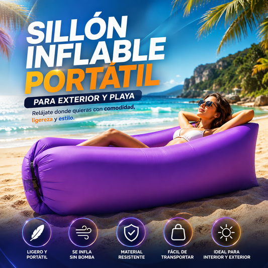 Sofá Inflable Largo para Camping