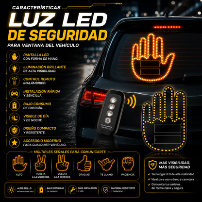 Señal de Mano LED para Auto