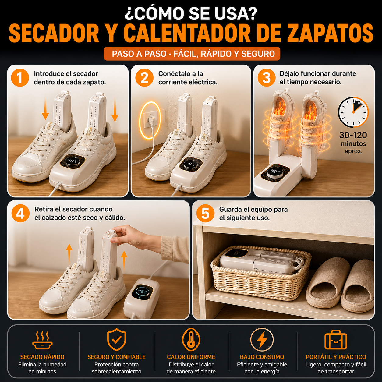 Secador y Calentador de Zapatos