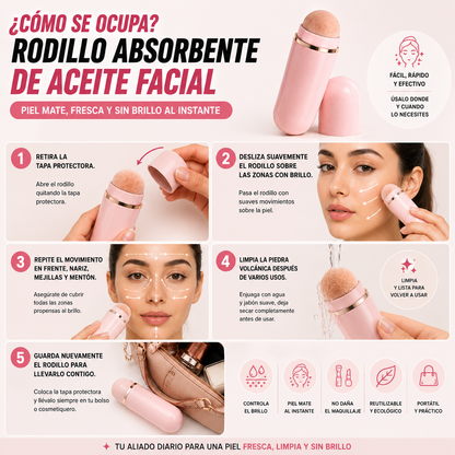 Rodillo Absorbente de Aceite Facial