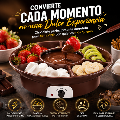 Fundidor de Fondue de Chocolate con Bandeja