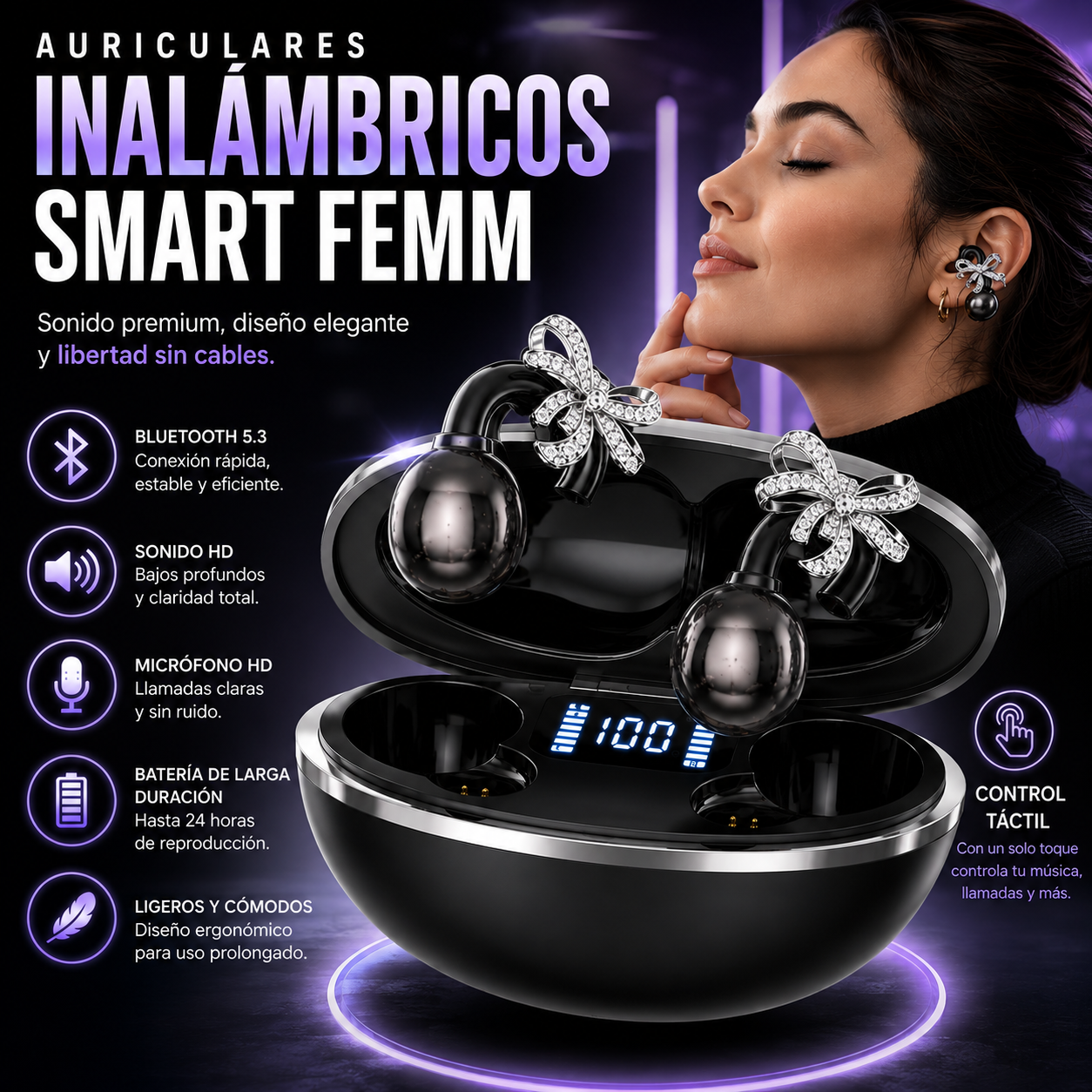 Auriculares Inalámbricos Smart Femm