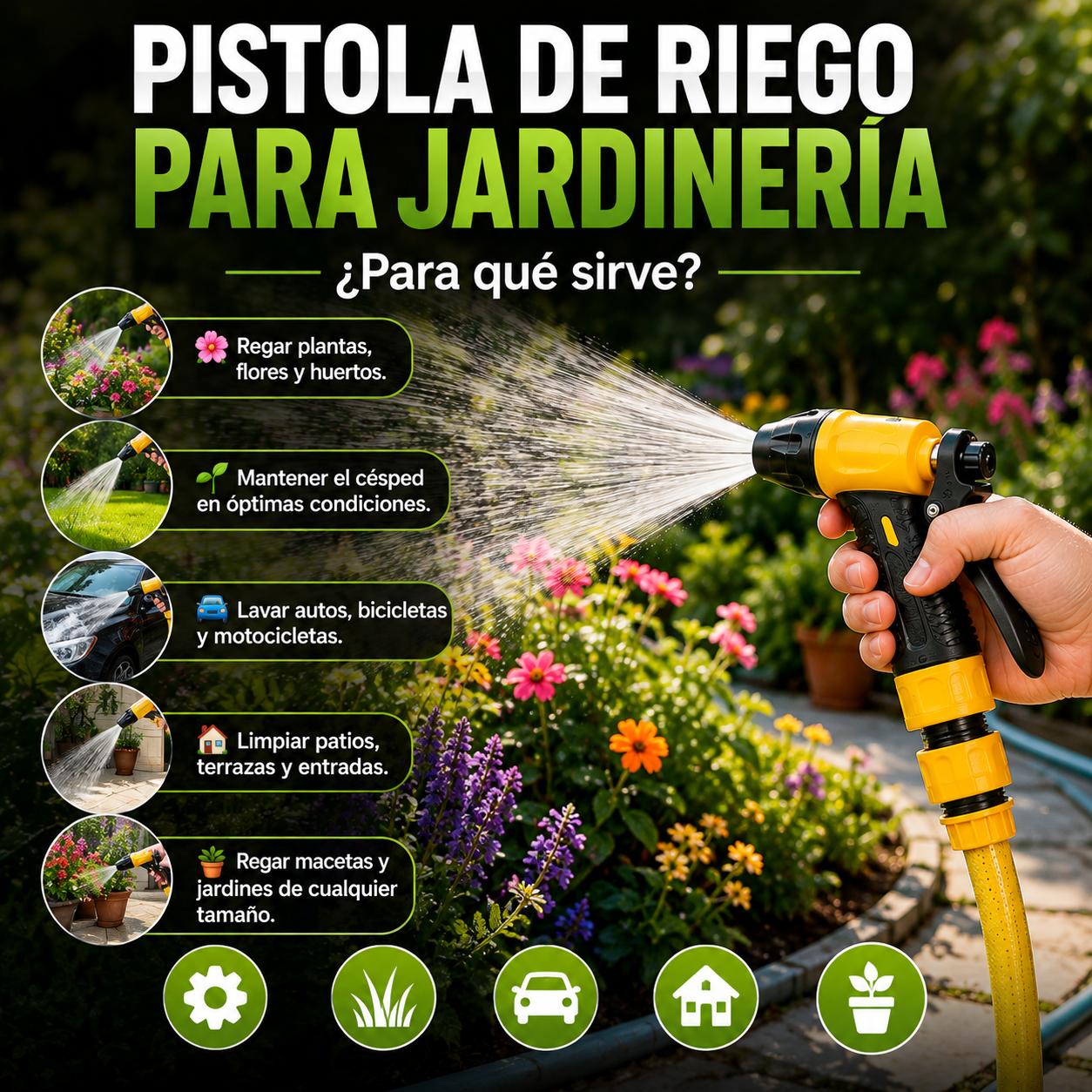 Juego de Pistola de Riego para Jardinería