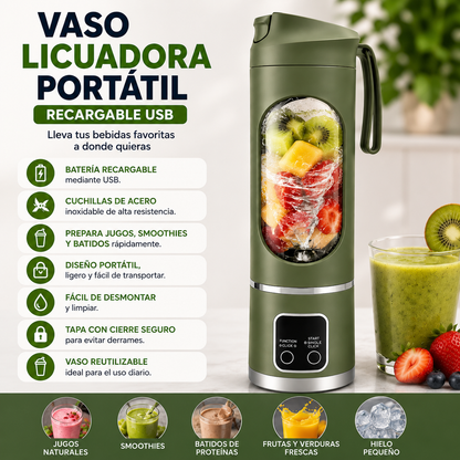 Vaso Licuadora Portátil Recargable USB