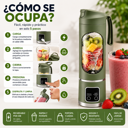 Vaso Licuadora Portátil Recargable USB