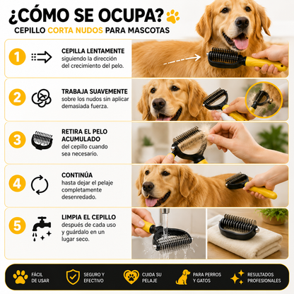 Cepillo Corta Nudos para Mascotas