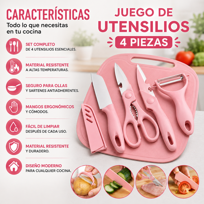 Juego de utensilios 4 piezas