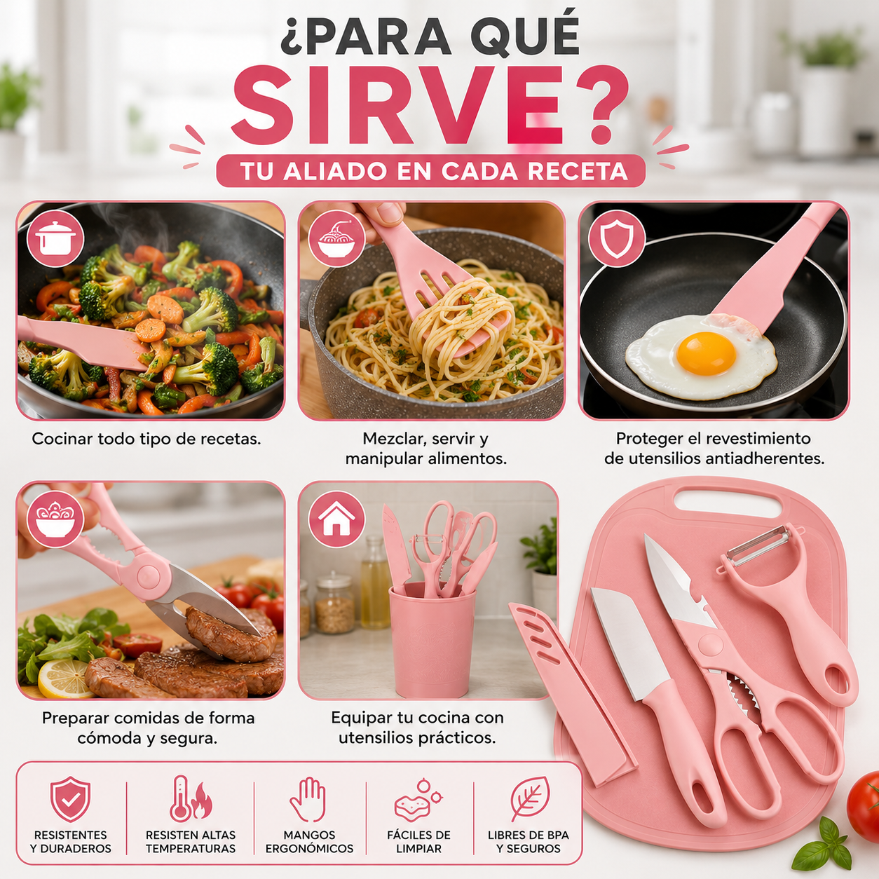 Juego de utensilios 4 piezas