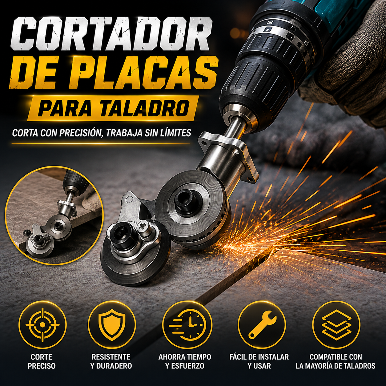 Cortador de Placas para Taladro
