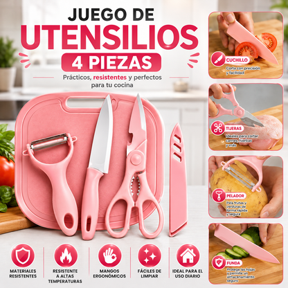 Juego de utensilios 4 piezas