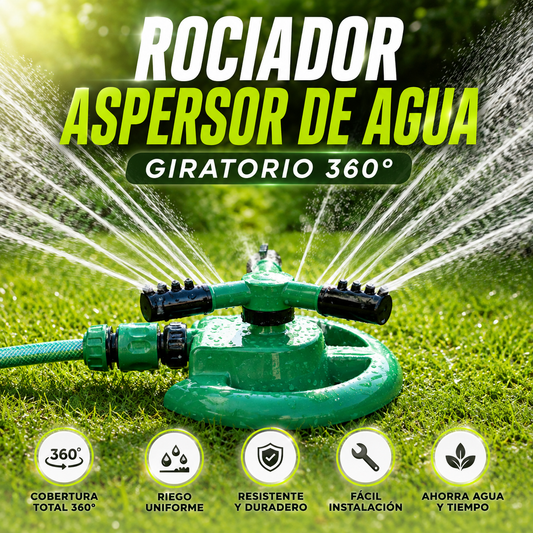 Rociador aspersor de Agua giratorio 360°