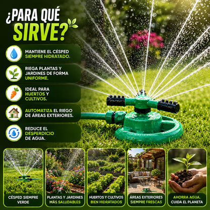 Rociador aspersor de Agua giratorio 360°