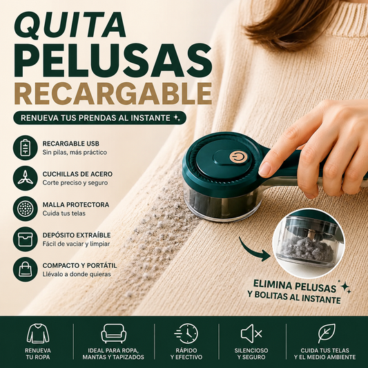 🔋 Quita Pelusas Recargable USB