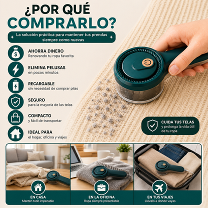 🔋 Quita Pelusas Recargable USB