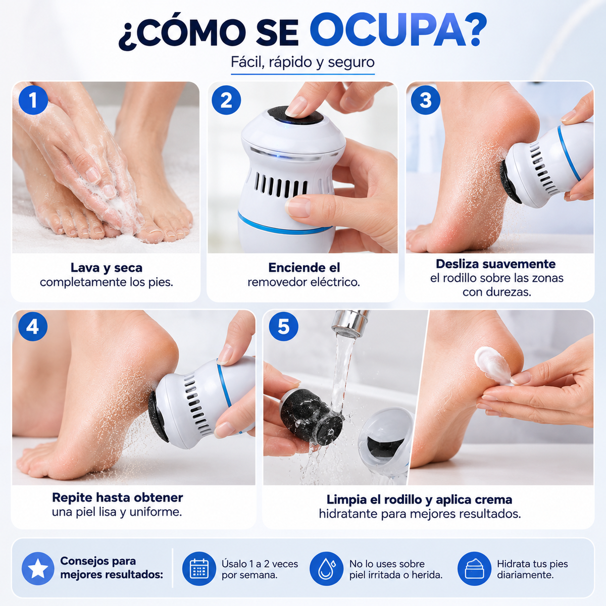🦶 Removedor de Callos Eléctrico Profesional