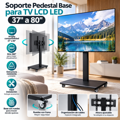 Soporte Pedestal Base para TV LCD LED 37" a 80"