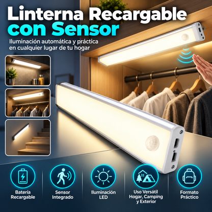 Linterna Recargable con Sensor