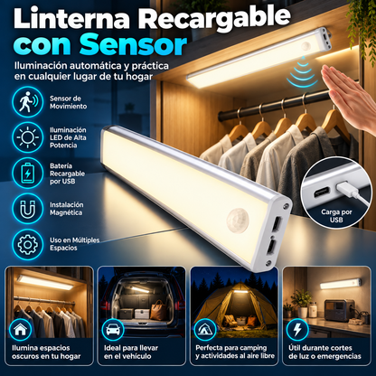 Linterna Recargable con Sensor