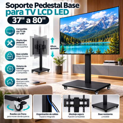 Soporte Pedestal Base para TV LCD LED 37" a 80"