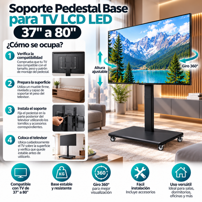 Soporte Pedestal Base para TV LCD LED 37" a 80"