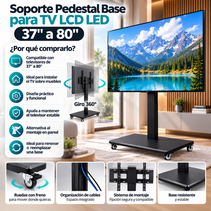 Soporte Pedestal Base para TV LCD LED 37" a 80"