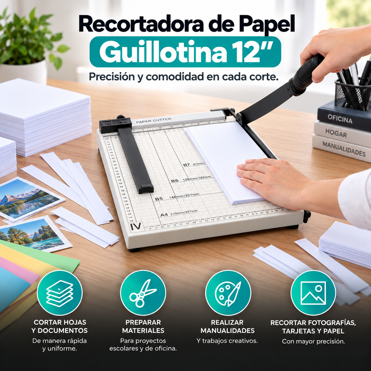 Recortadora de Papel Guillotina 12"