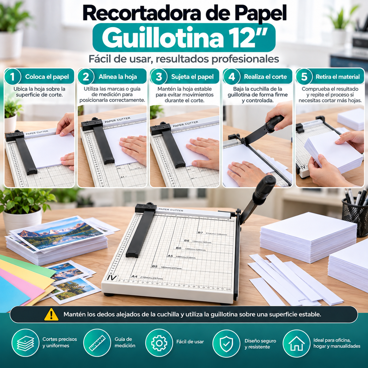 Recortadora de Papel Guillotina 12"