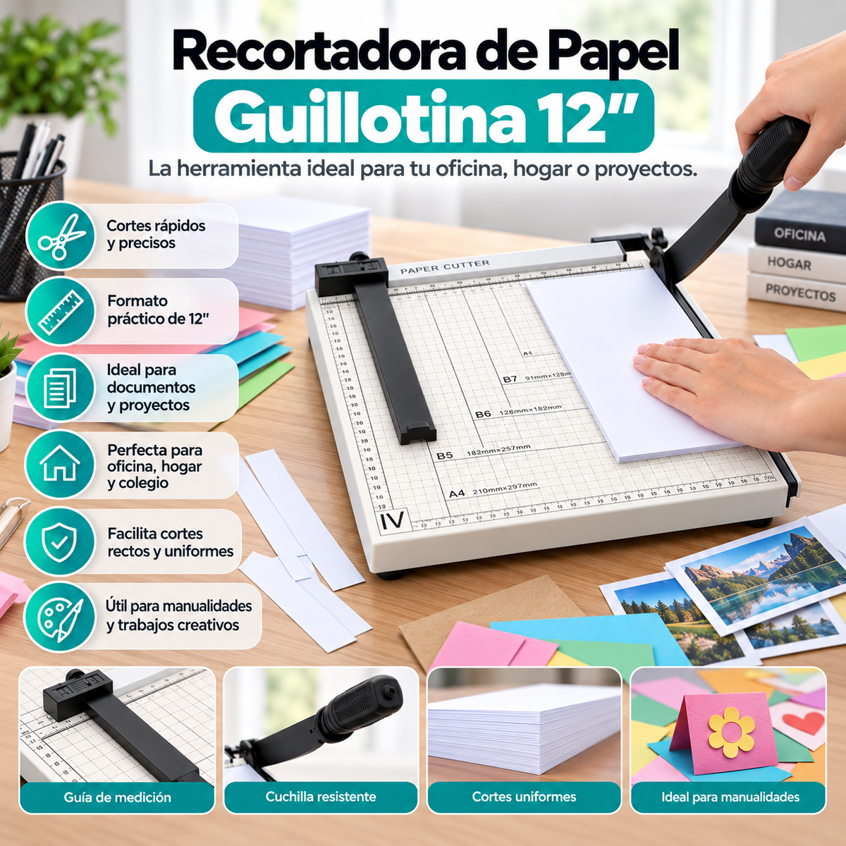 Recortadora de Papel Guillotina 12"