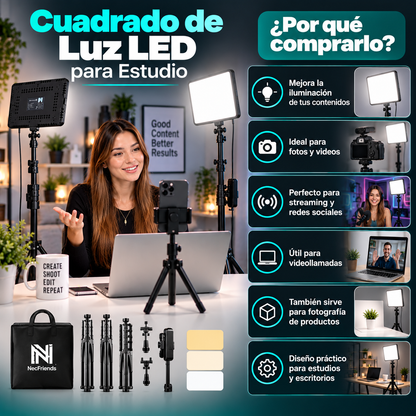 Cuadrado de Luz LED para Estudio