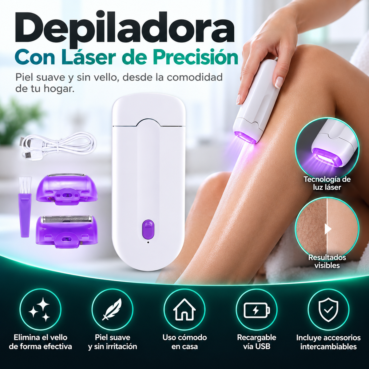 Depiladora Con Láser de Precisión