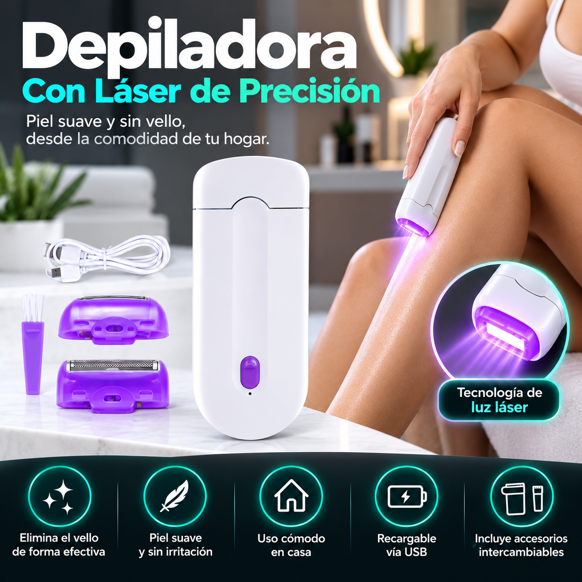 Depiladora Con Láser de Precisión