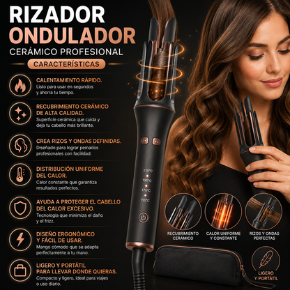 💇‍♀️ Rizador Ondulador Cerámico Profesional