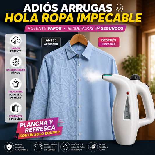 PLANCHA A VAPOR PARA ROPA Y SAUNA FACIAL