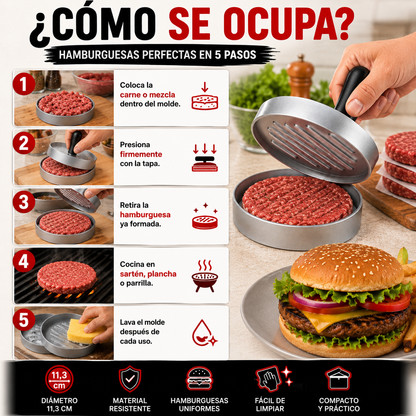 👨‍🍳 Prensa Molde para Hamburguesas