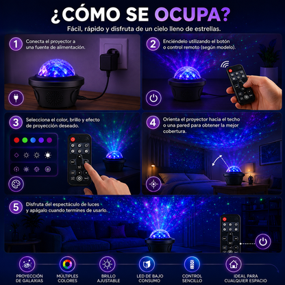 Proyector LED Star Galaxy Luz Nocturna