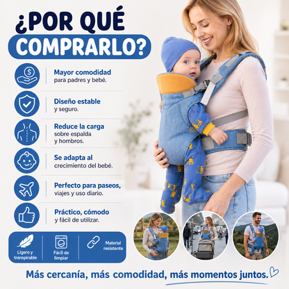 🍼 Portabebé Ergonómico Multifuncional